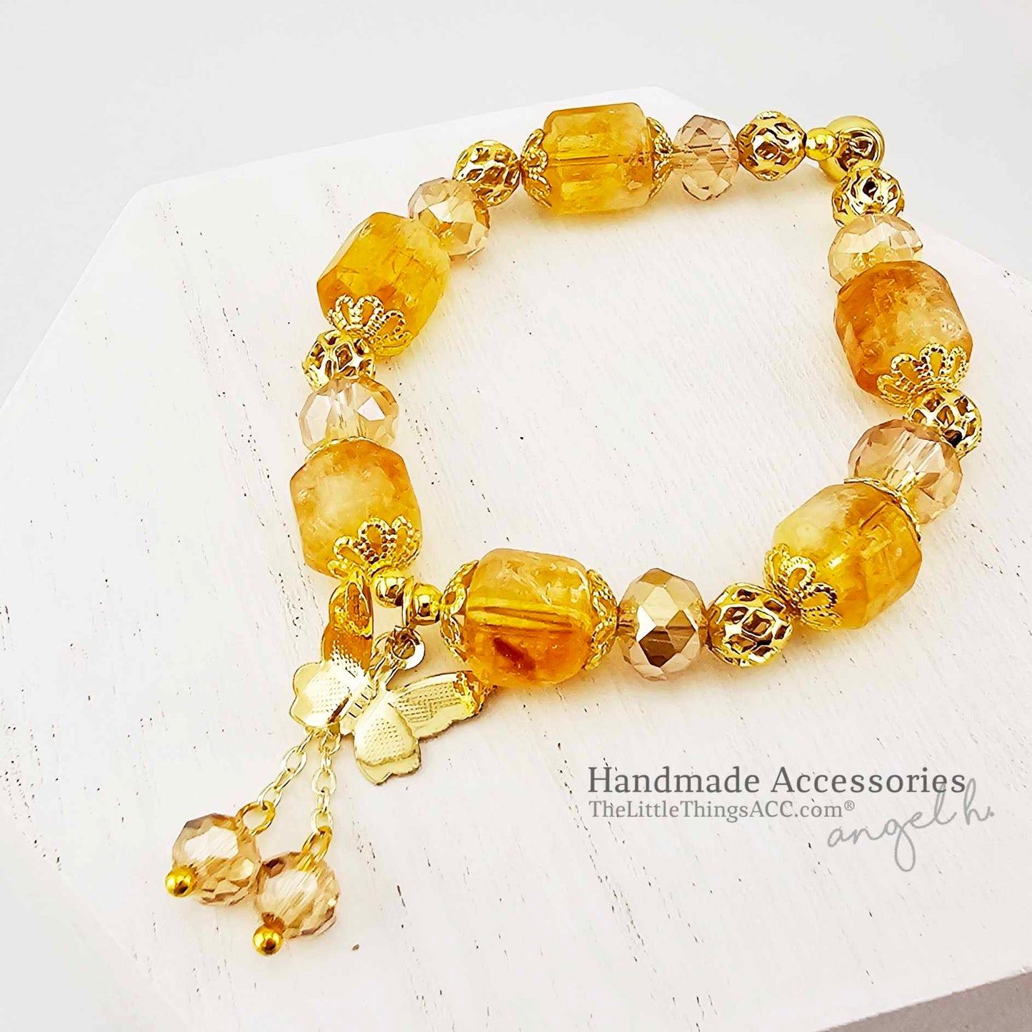 Royal Vibe Nature Yellow Azeztulite Bracelet