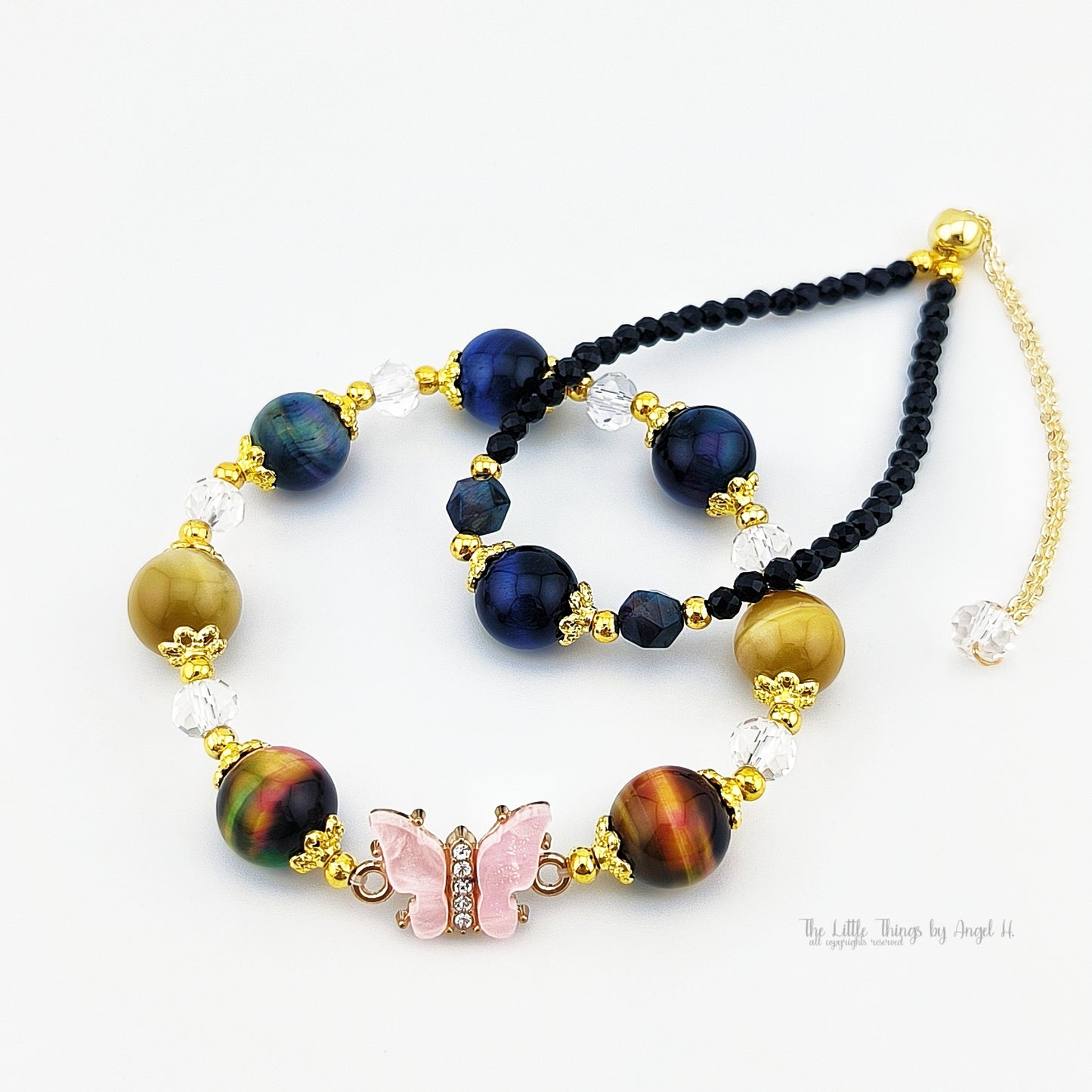Nature Tiger's Eye Gems 2-pc Bracelets Set