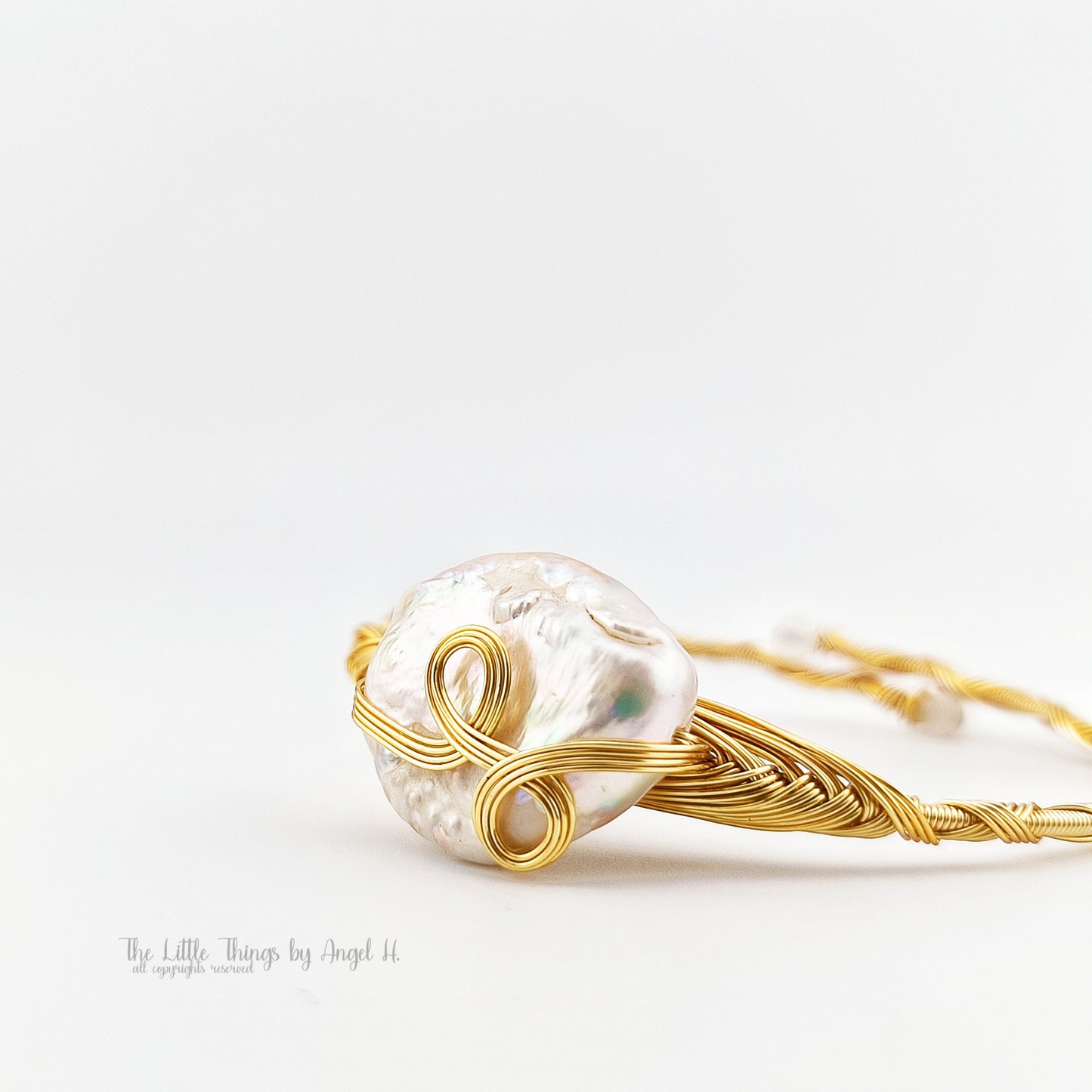 Enormous Nature Fresh Water Baroque Pearl Bangle