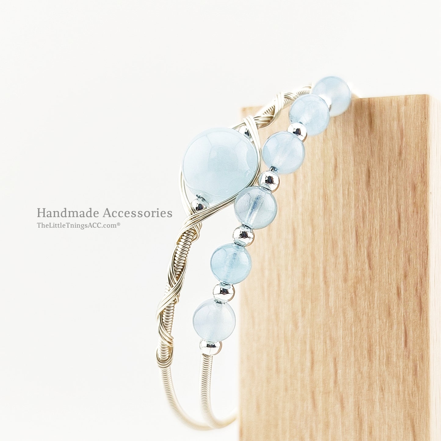 “Ocean Tides” — Aquamarine & Pearl Minimalist Jewelry Set