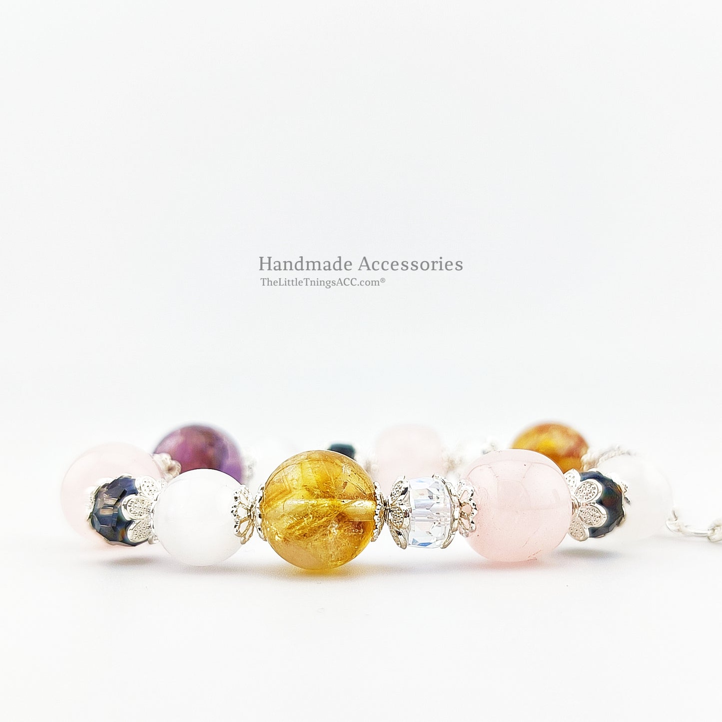 Fantasy Mixed Gems 925-Silver Bell Bracelet