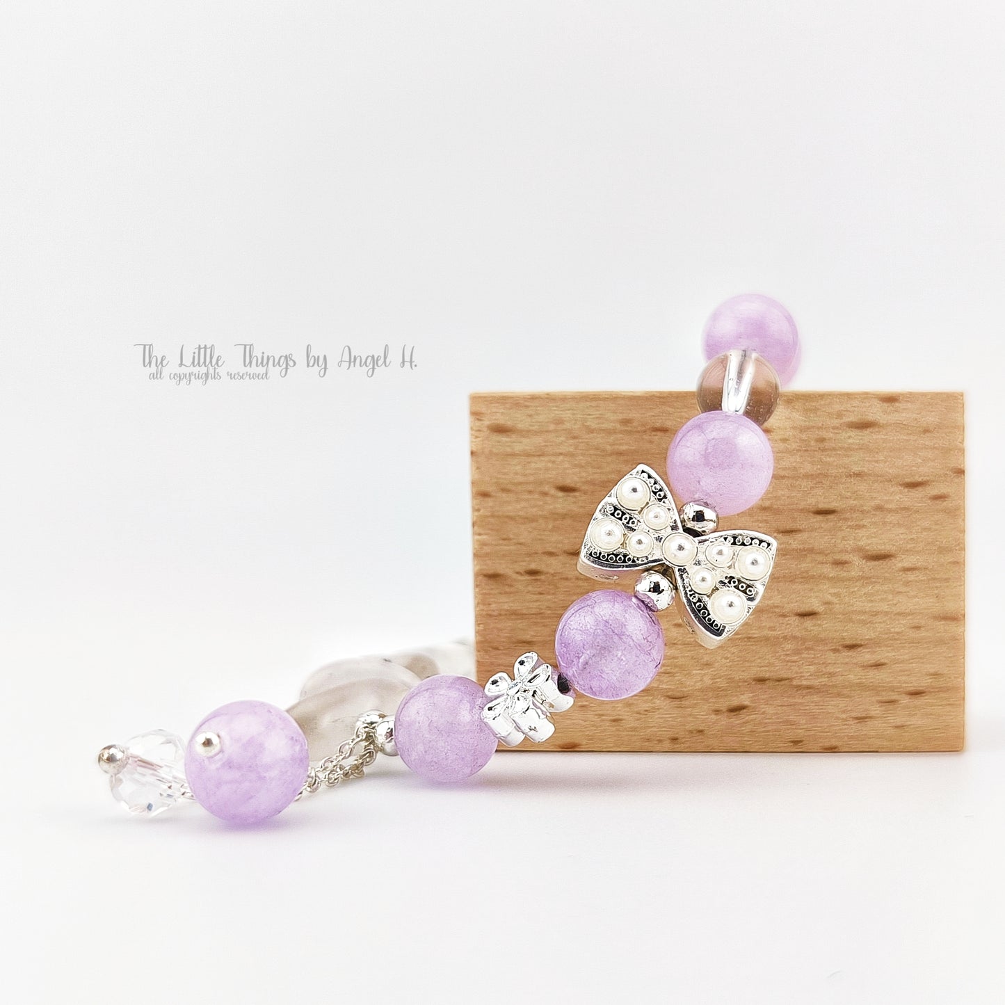 Romantic Lavender Amethyst with Myeloid Quartz Gems Bracelet