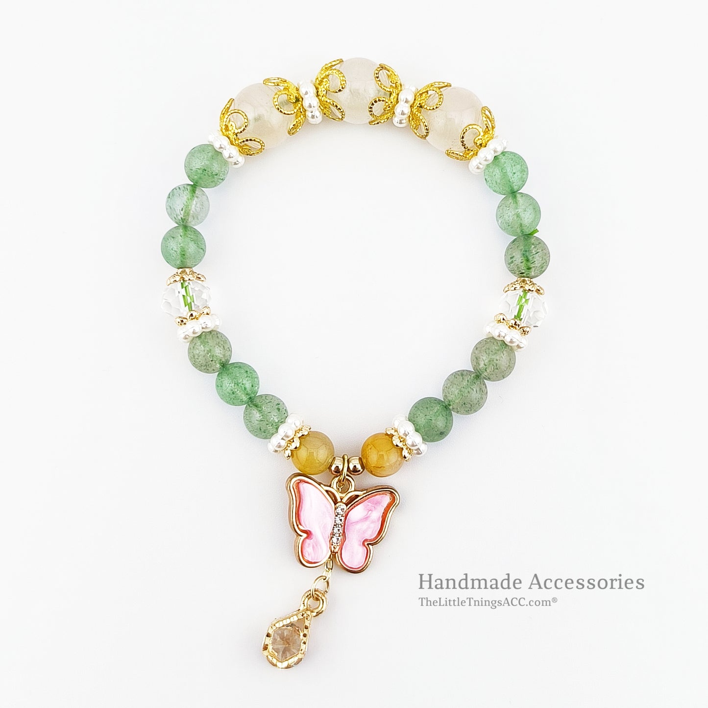 Royal Look Natural Gems and Jade Bracelet