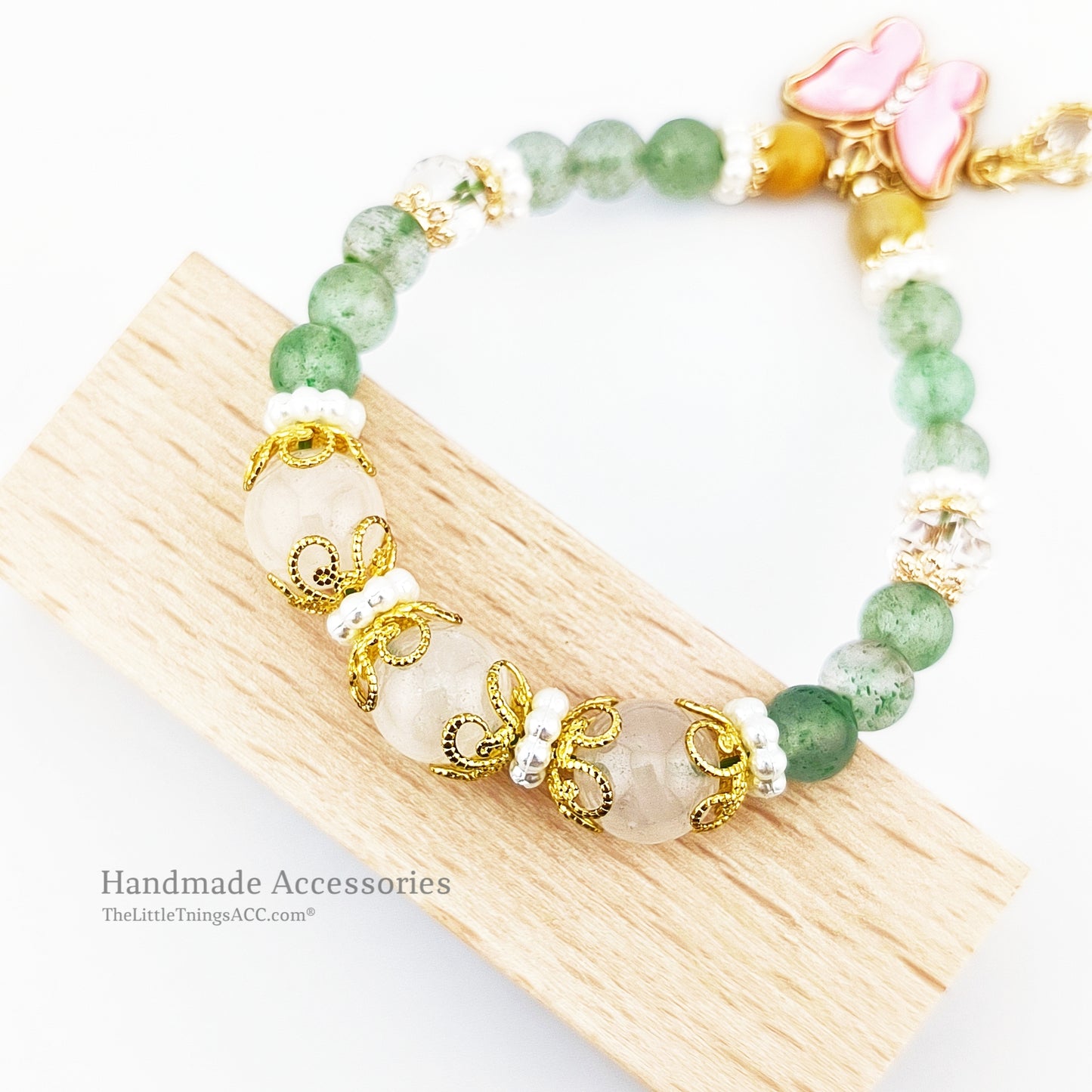 Royal Look Natural Gems and Jade Bracelet