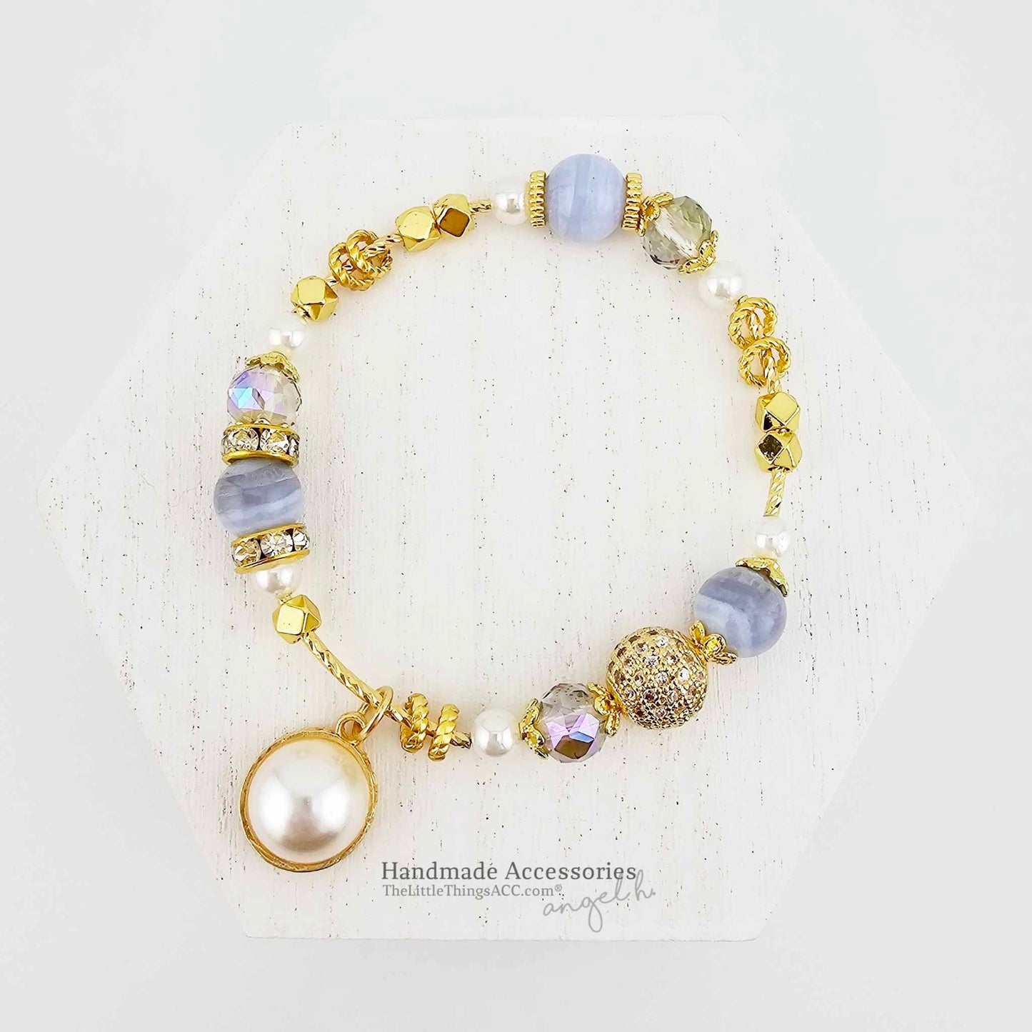 Princess Vibe Blue Lace Agate Zircon Bracelet