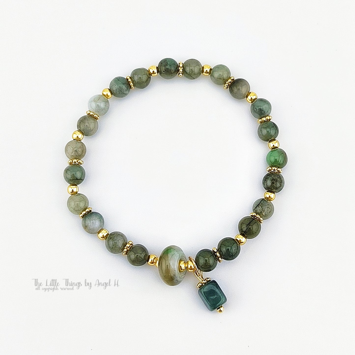 Emerald Green Oil Jadelite Lucky Peace Buckle Bracelet