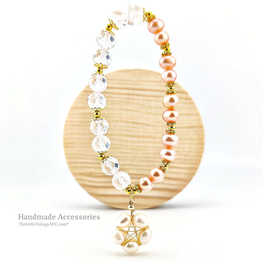 Sweet Peachy Baroque Pearl Bracelet